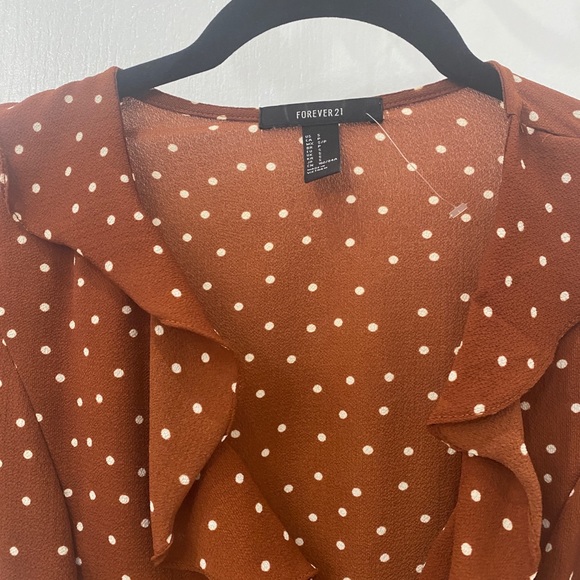 Forever 21 Polka Dot Wrap Dress - Picture 9 of 9